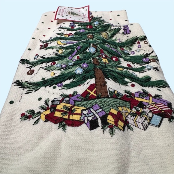 Spode | Christmas Tree Polka Dot Kitchen Towels | Set of 3 | NWT - Picture 3 of 4